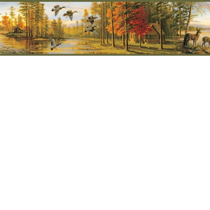 Green Chesapeake BBC35541B Autumn Quiet Evening Portrait Wallpaper Border