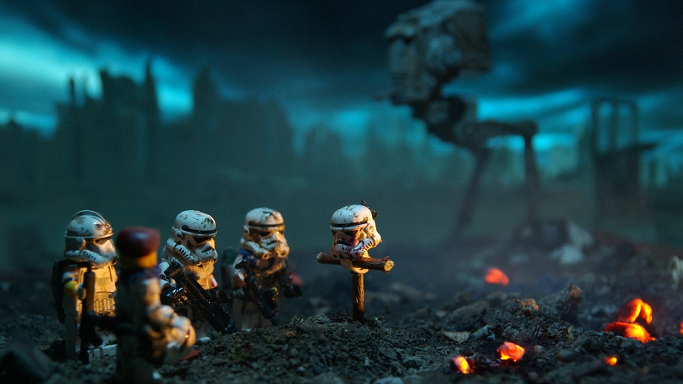 Lego Stormtrooper Graveyard Incredible Desktop Background