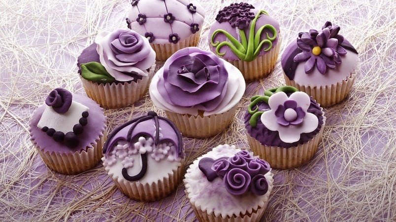 Purple Cupcakes HD Wallpaper Wallpaperfx