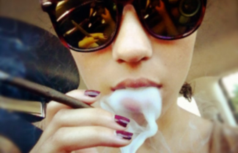 girl smoking weed funny