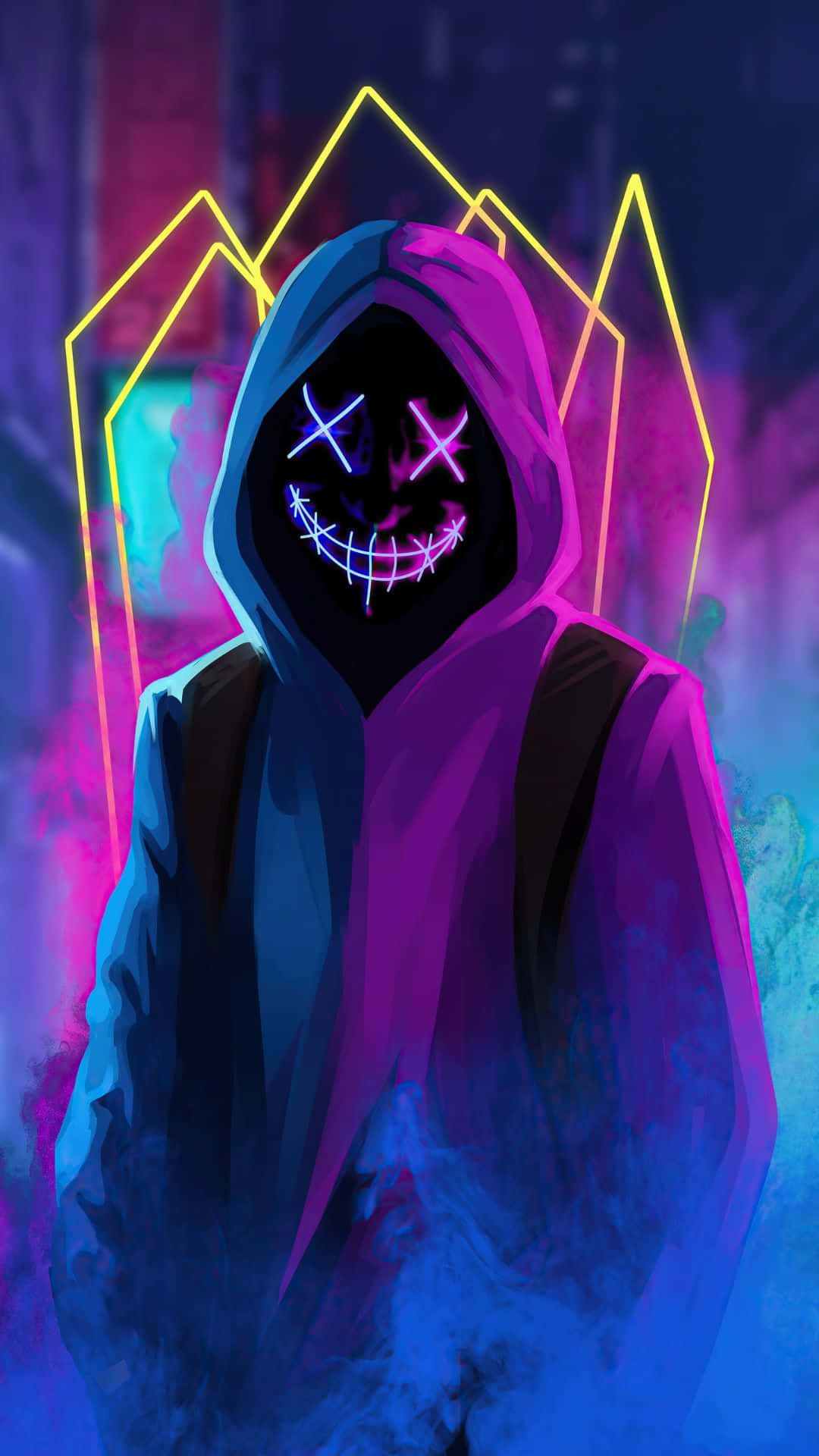 Boy Mask Creepy Smile Wallpaper