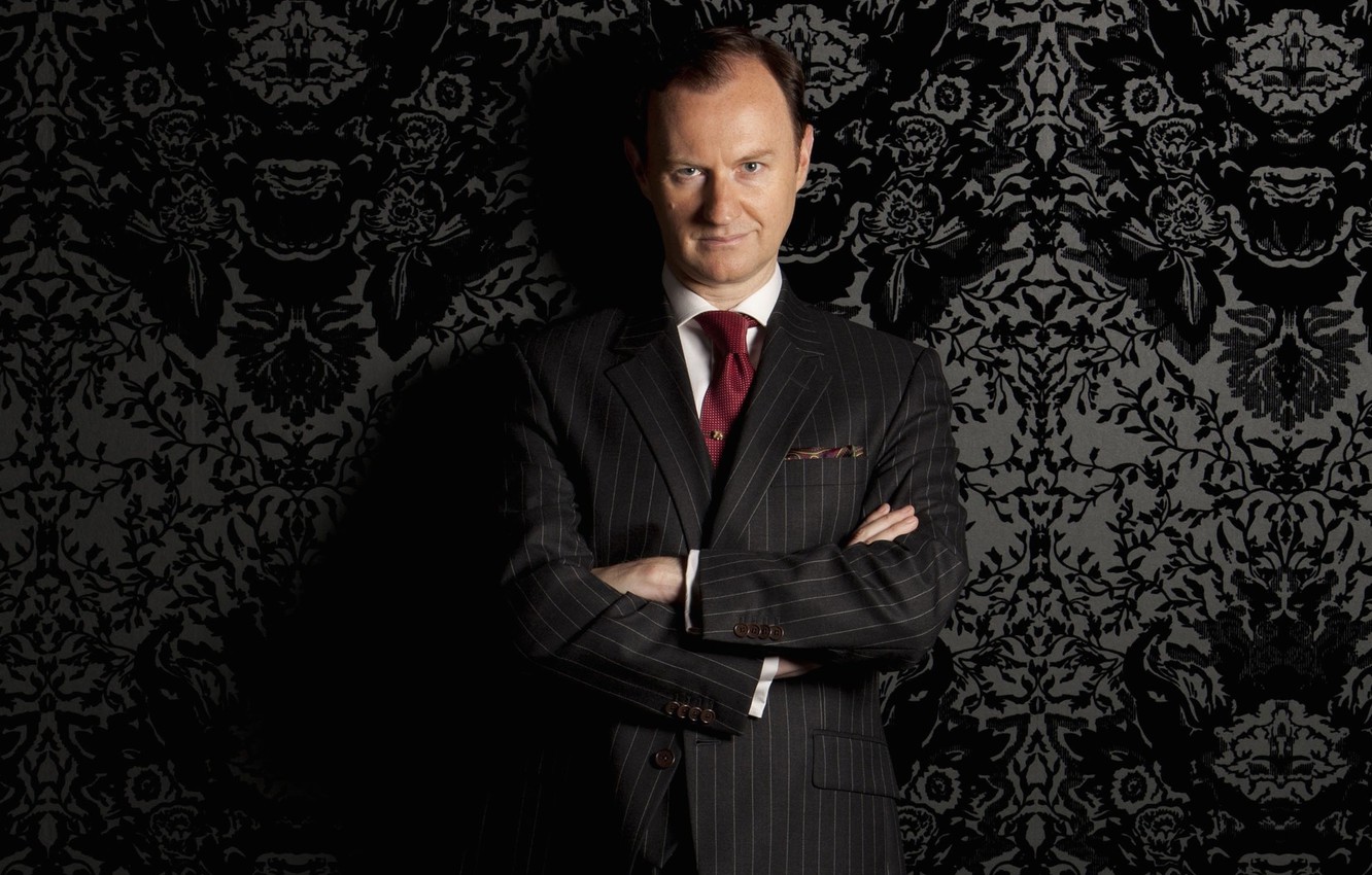 Wallpaper Look Sherlock Mark Gatiss Mycroft Holmes