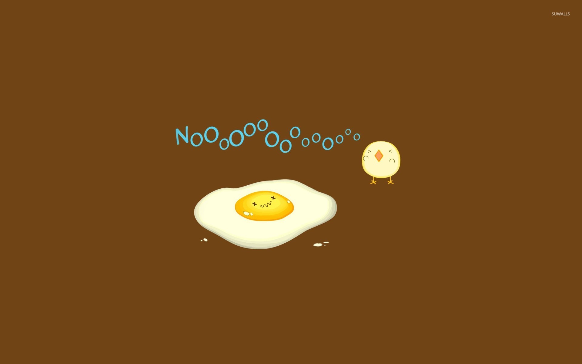 Chick And Fried Egg Wallpaper Funny