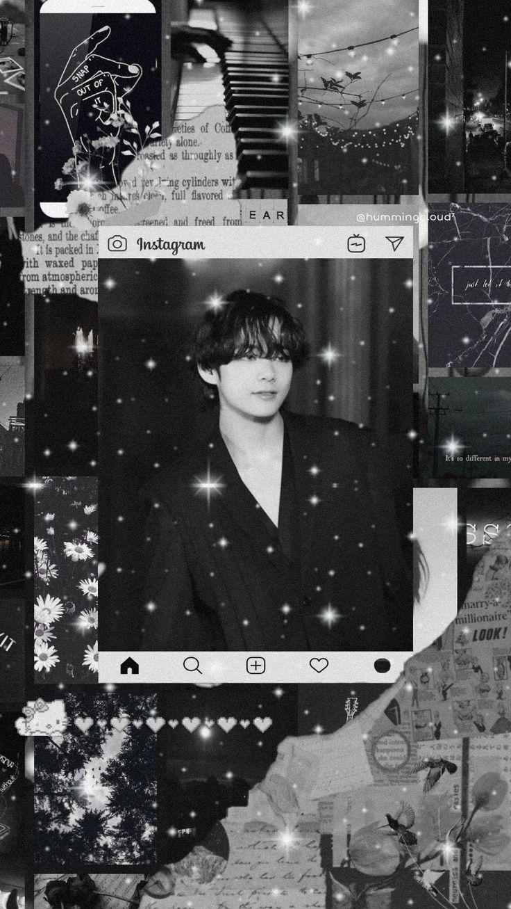  BTS Taehyung Sparkle wallpaper Cute galaxy wallpaper Dark