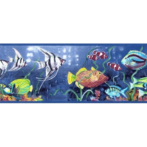 Blue Tropical Fish Wallpaper Border Home Improvement