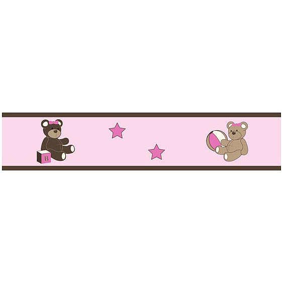 Teddy Bear Pink Wallpaper Border By Sweet Jojo Designs