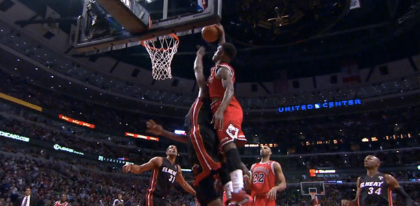 Jimmy Butler Dunk On Bosh Getting Up