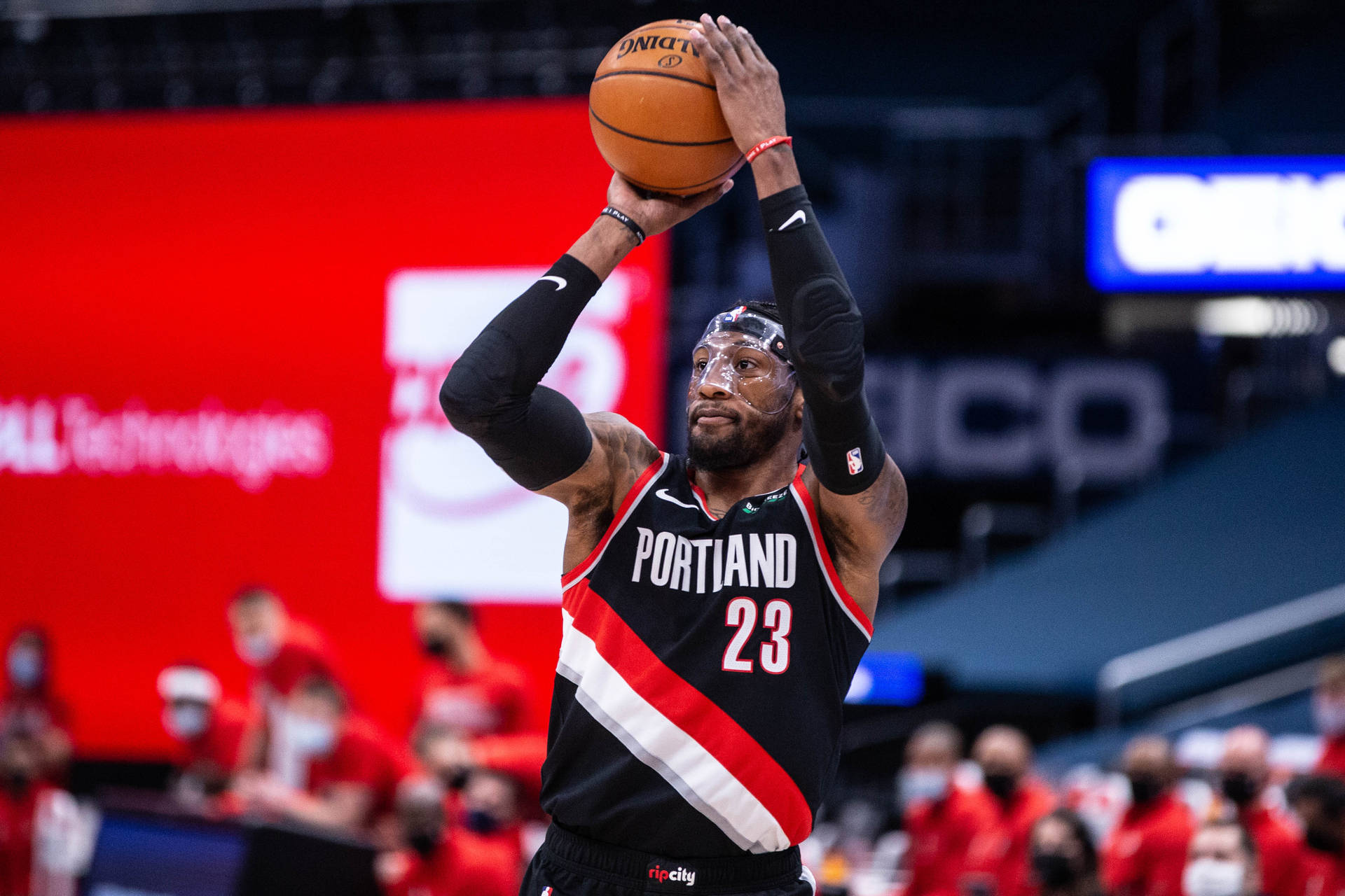 En Robertcovington Bereitet Sich Auf Den Sicheren Wurf Vor Wallpaper