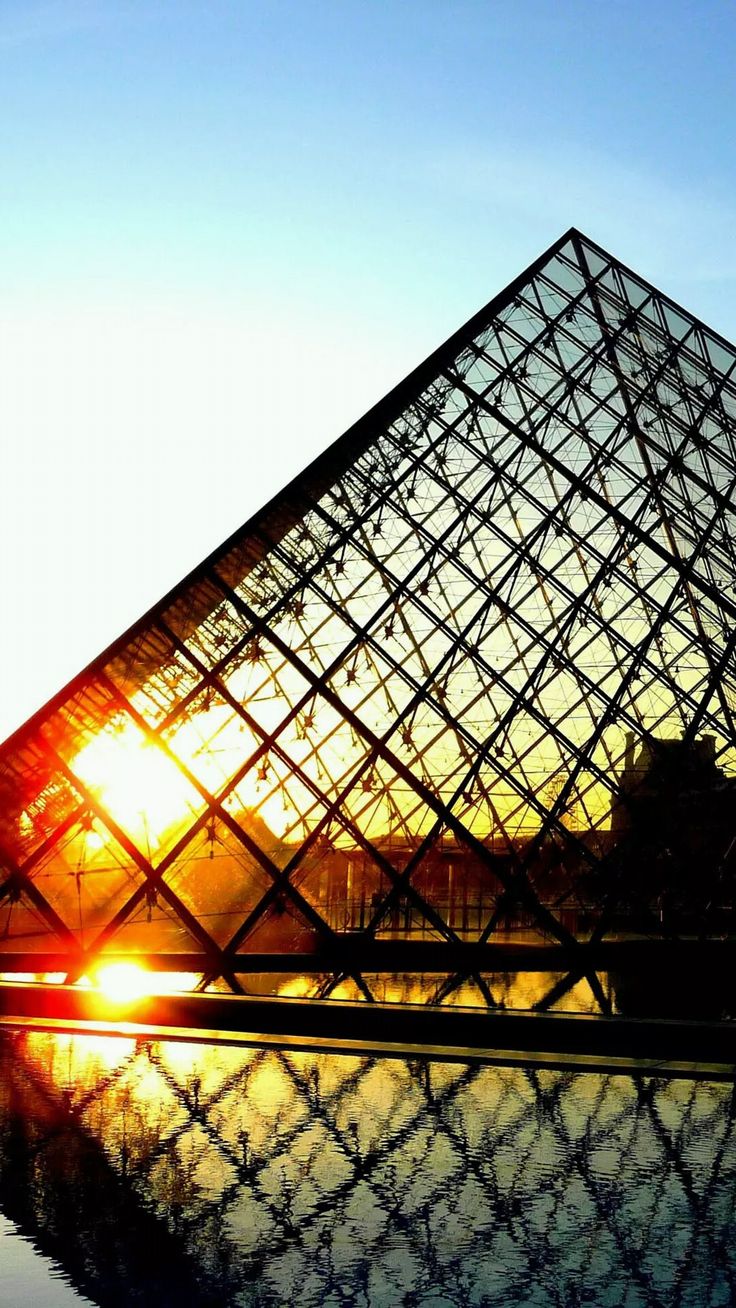 Louvre Pyramid Sunset Pray For Paris The World