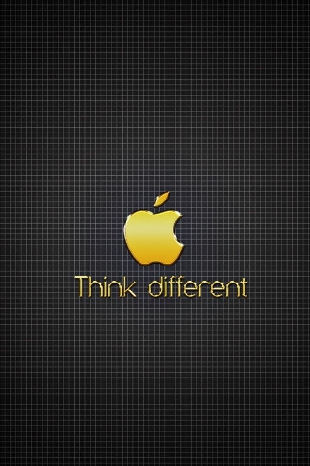 Golden Apple Think Different iPhone Wallpaper