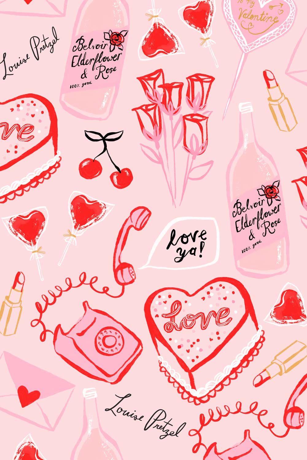 valentines day pattern Valentines wallpaper iphone Valentines