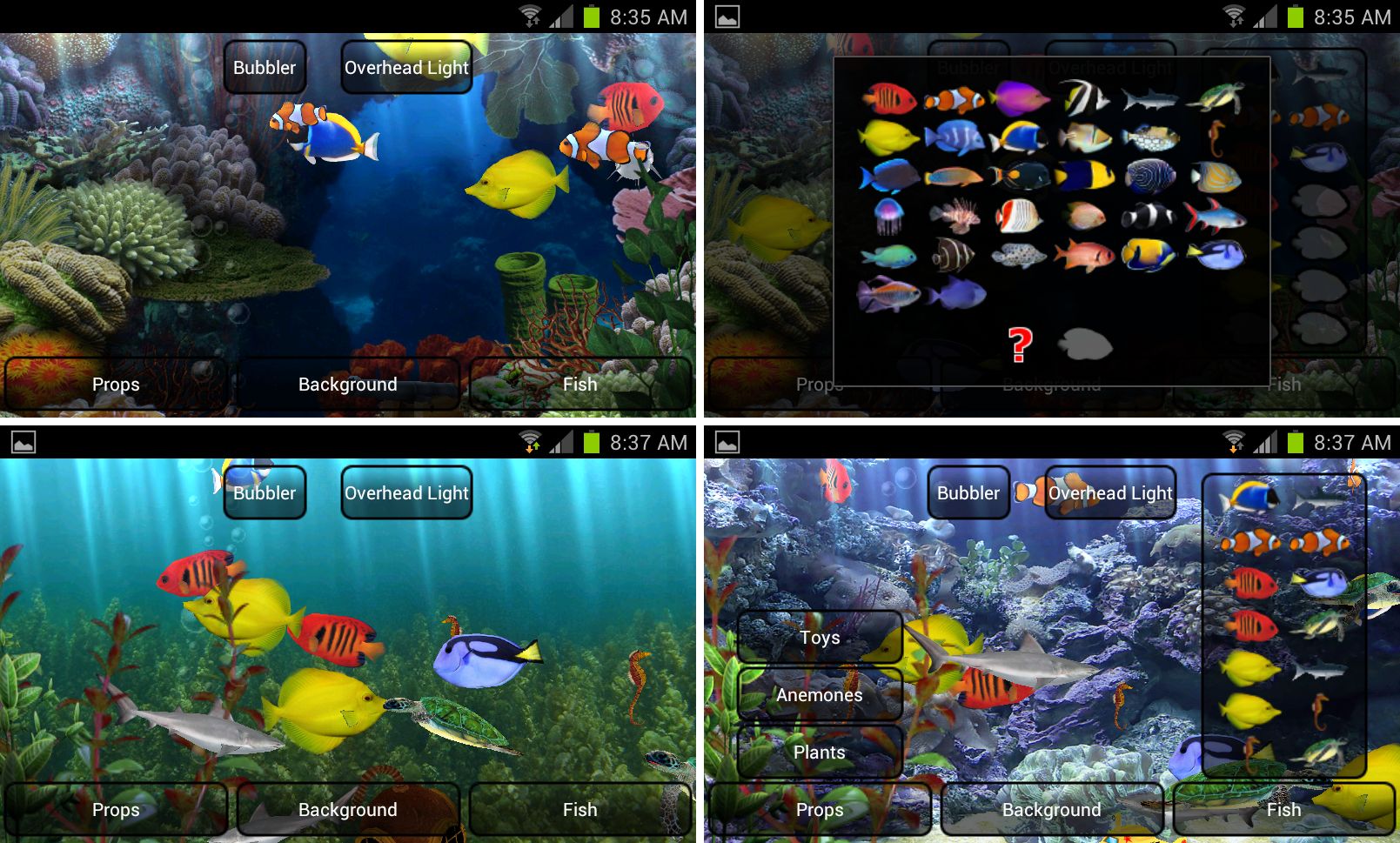 best paid live wallpapers phones aquarium live wallpaper screenshots 1609x969