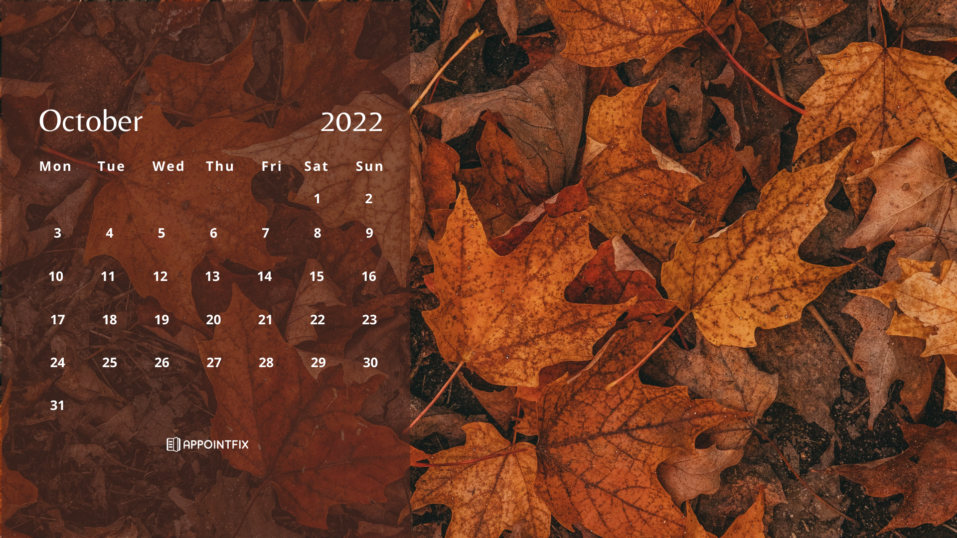 Free October 2022 Wallpaper Calendars Desktop Mobile