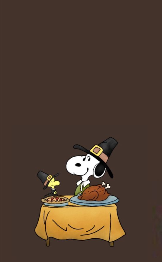 Snoopy Fall Wallpaper Thanksgiving iPhone