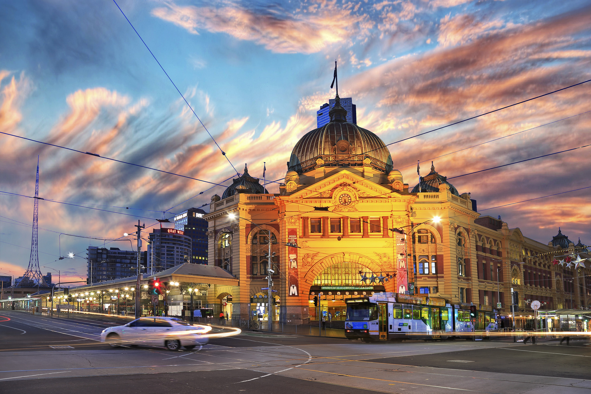 Flinders Street Railway Station Melbourne HD Wallpaper