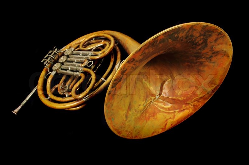 Cool French Horn Background Stock Image Of Old