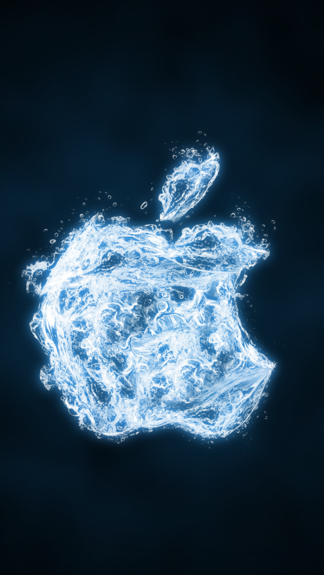 Apple Water Logo Wallpaper HD Background
