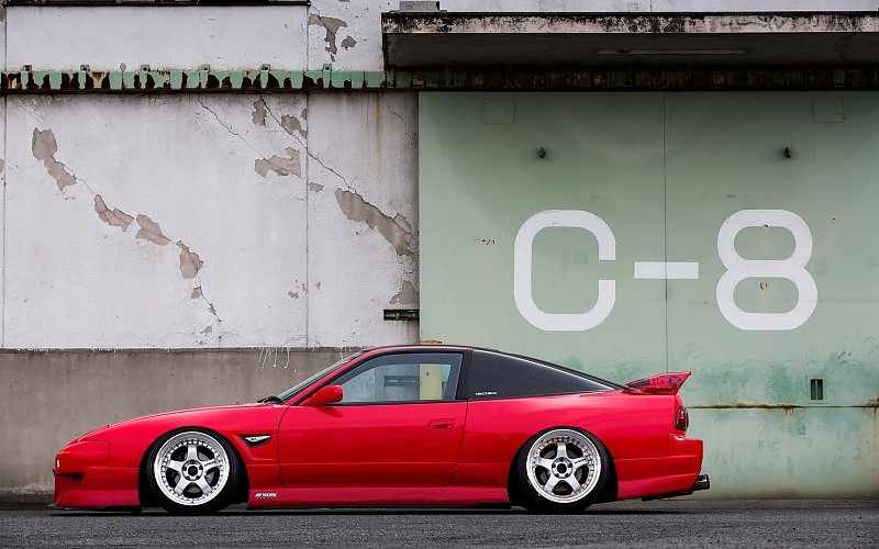 Nissan 180sx Modified Red Cars Coupe Desktop