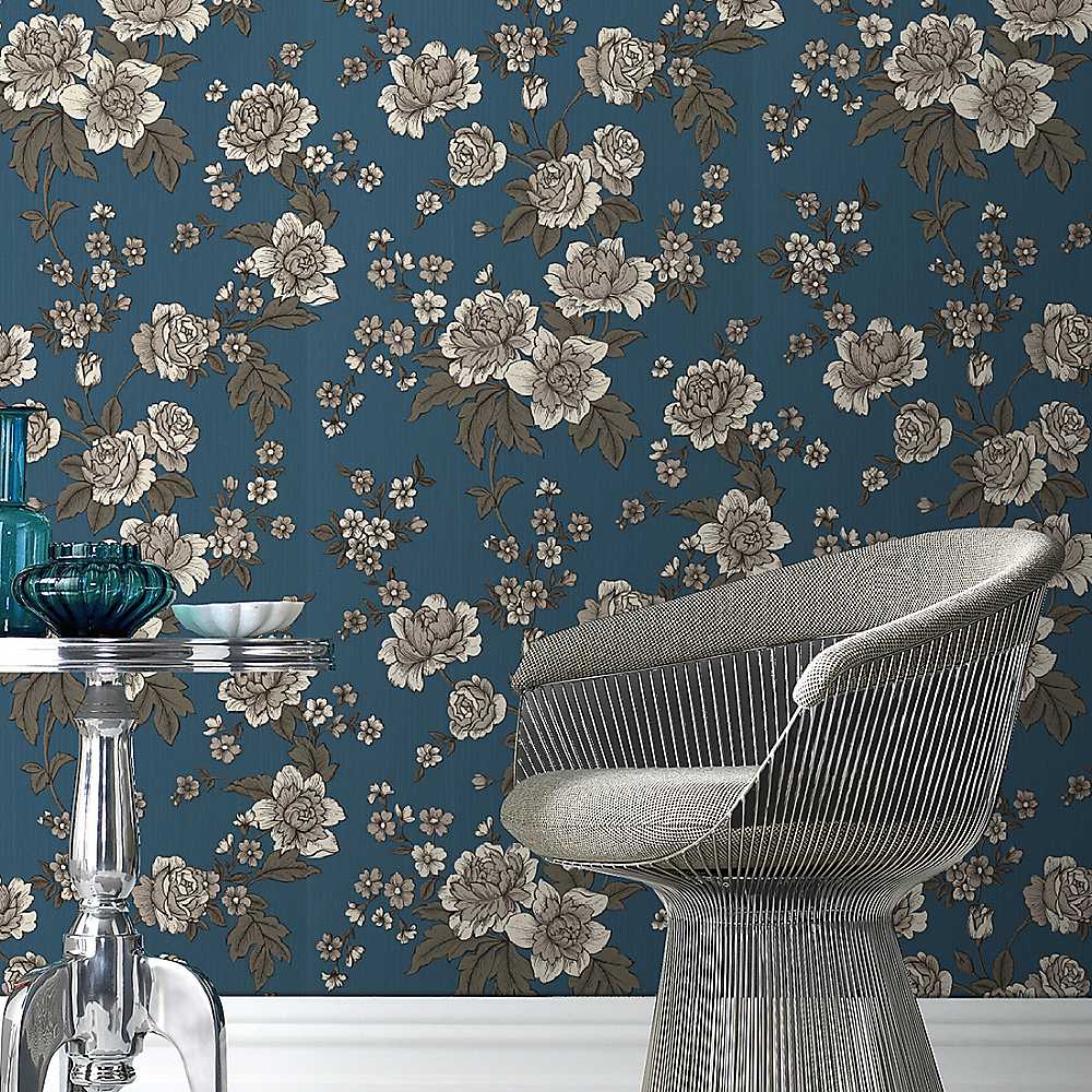 Home Kensington Wallpaper By Graham Brown Teal