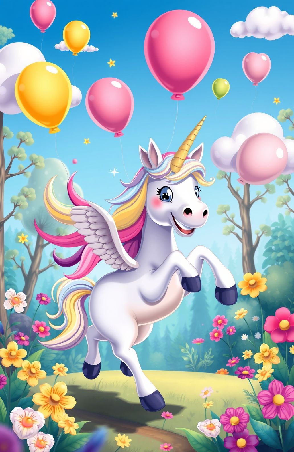 Cartoon Unicorn Wallpaper