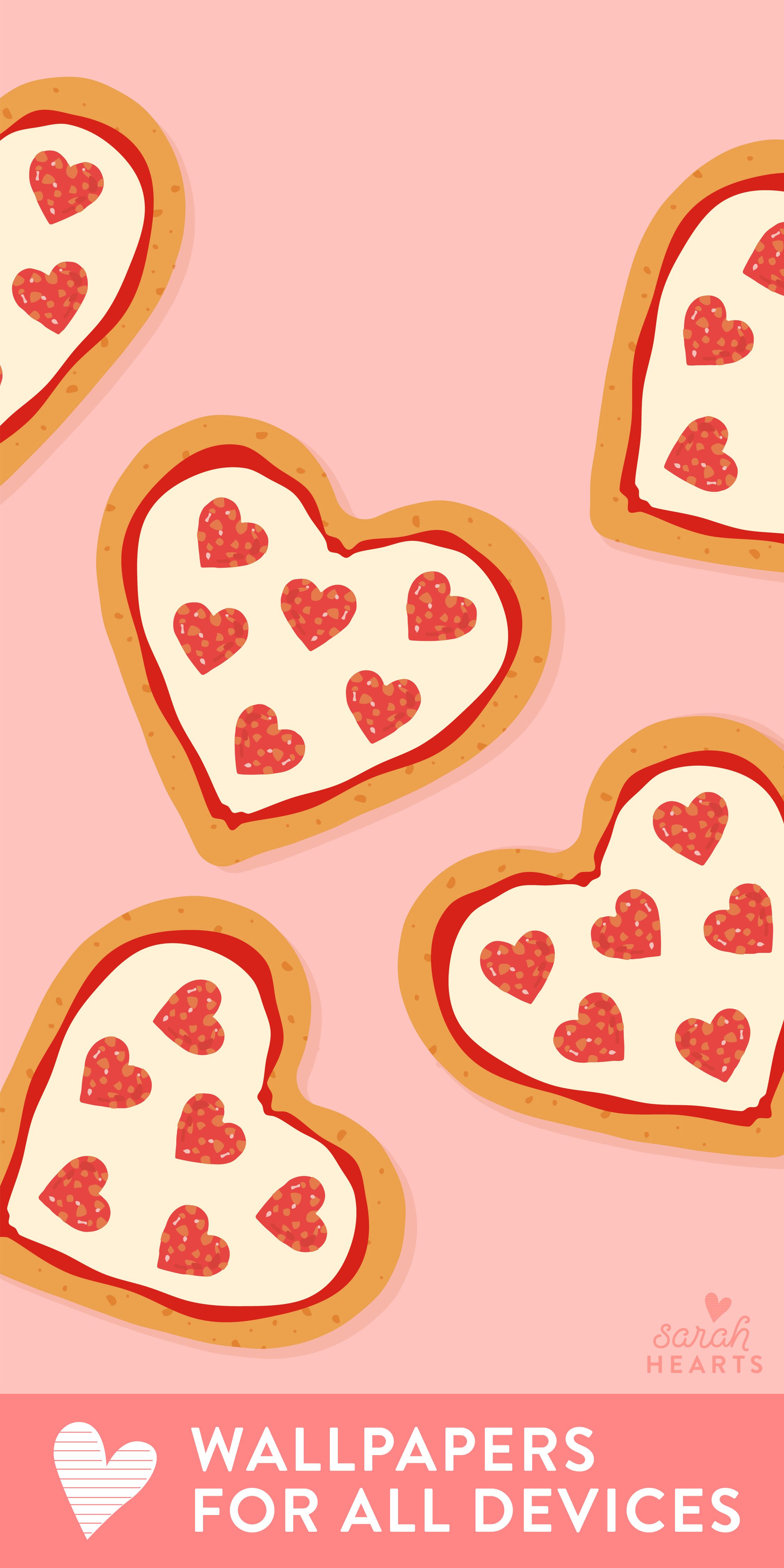 Heart Shaped Pizza February Calendar Wallpaper Valentine S