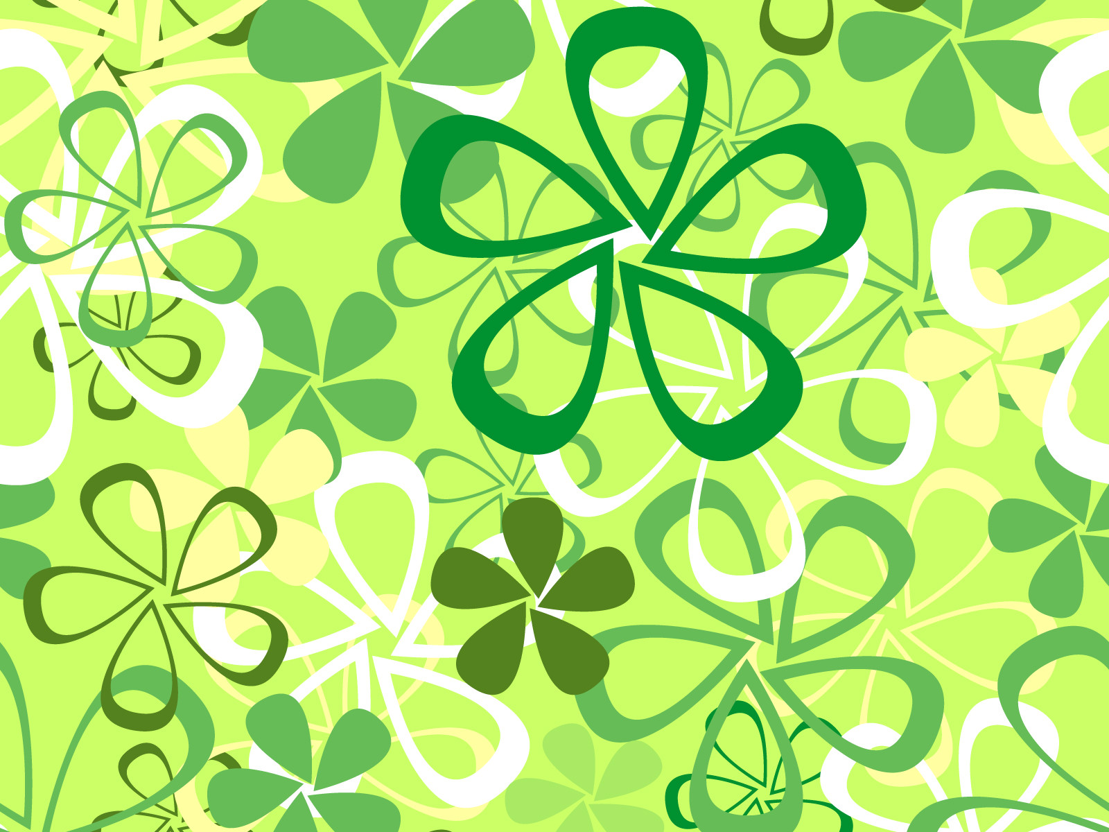 Green Flowers Ppt Background White Yellow