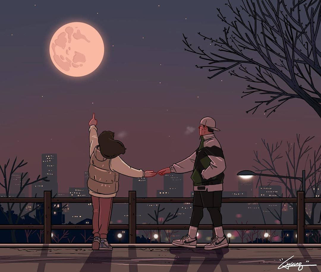 Cute Anime Couple Wallpaper