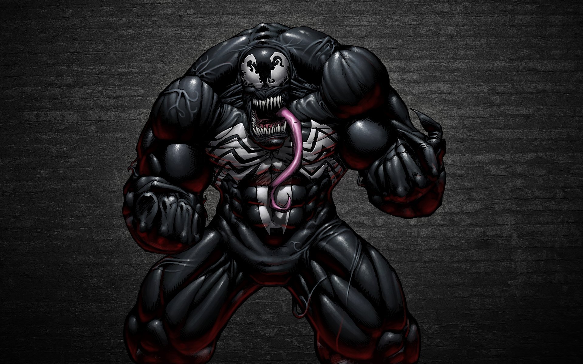 Venom Monster English Dark Background Spider Man