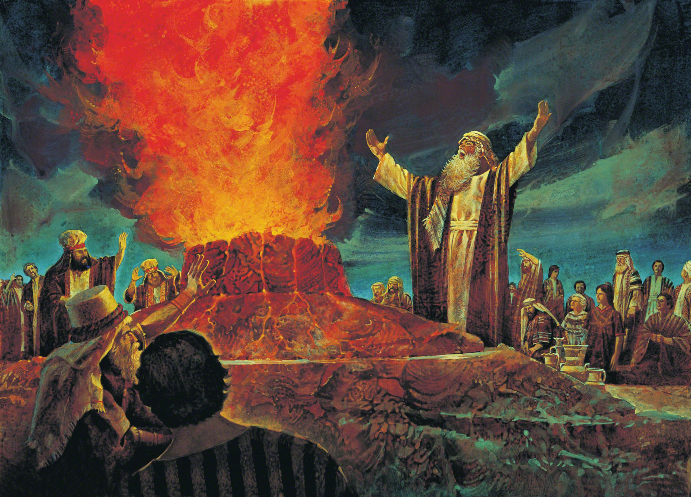Elijah Contends Against The Priests Of Baal