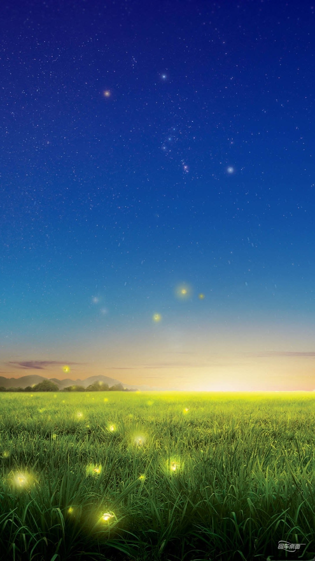 Field Fireflies Wallpaper iPhone
