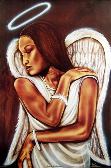 African American Angel Art Anjo Negro Afro