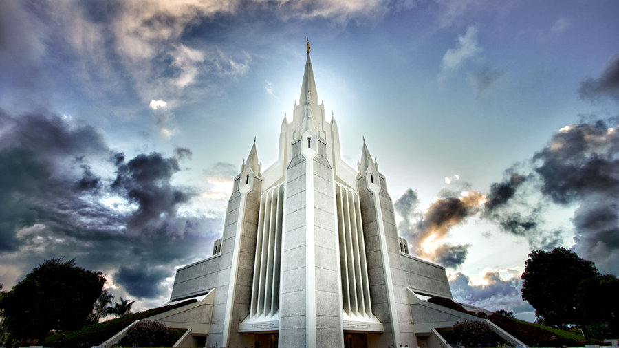 Mormon Temple HDr By Davidhatfield