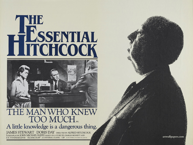 Alfred Hitchcock Poster Wallpaper Desktop Background