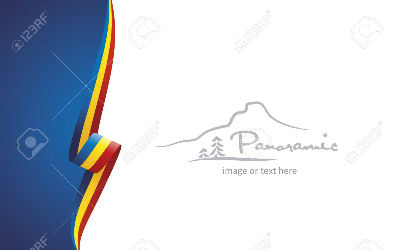 Romania Abstract Brochure Cover Poster Background Vector Royalty