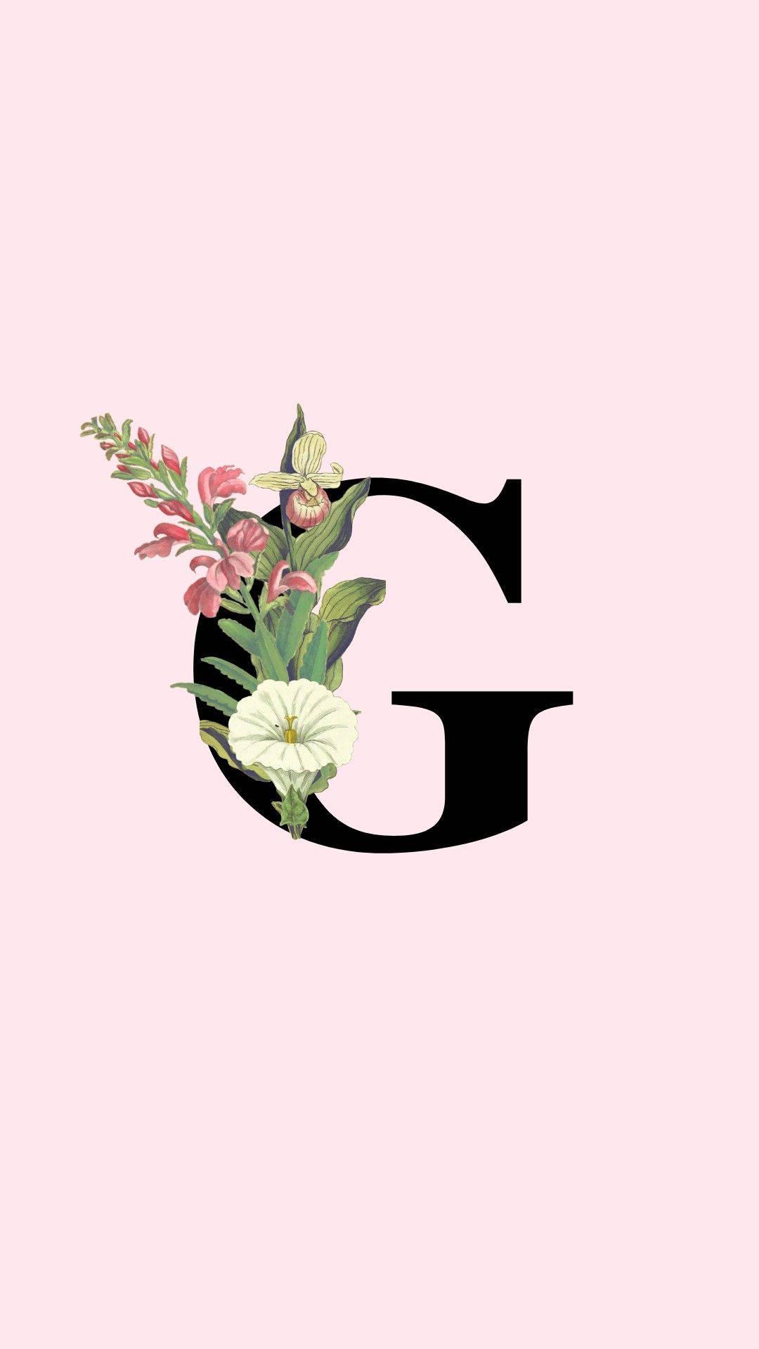 Download Black Letter G Paired With Baby Pink Wallpaper