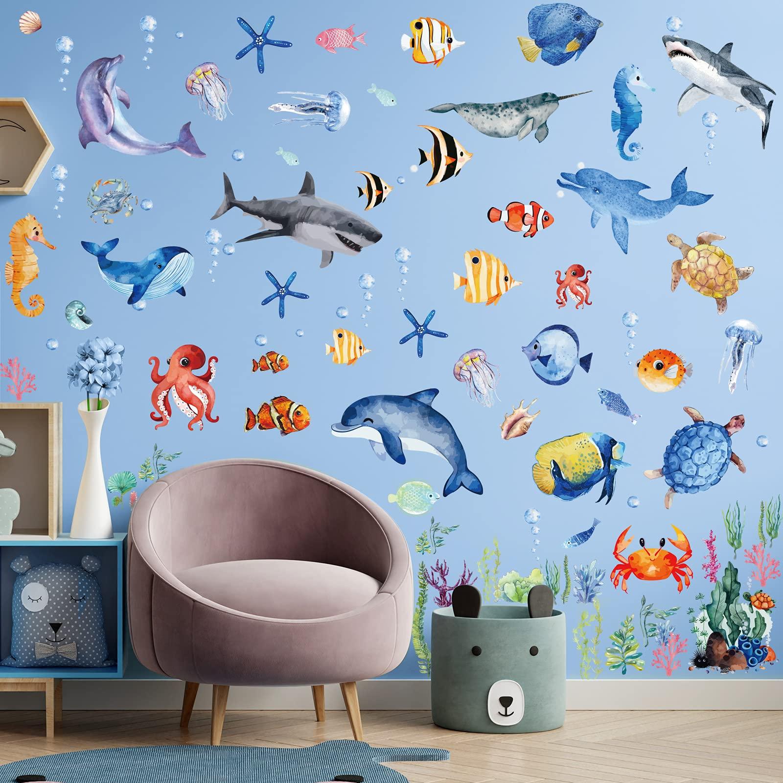 Free download 149 Pieces Ocean Animals Wall Decals Jellyfish