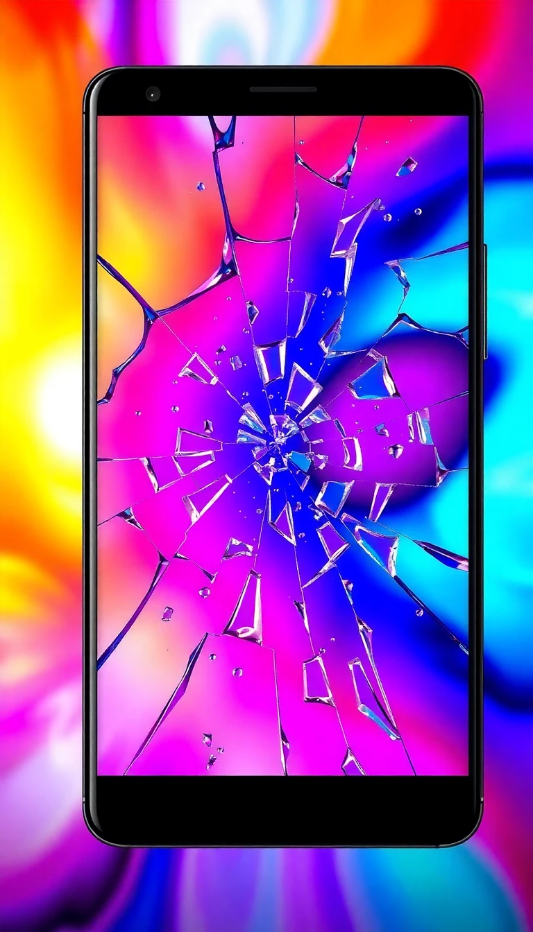 Prank Wallpaper Shattered Screen