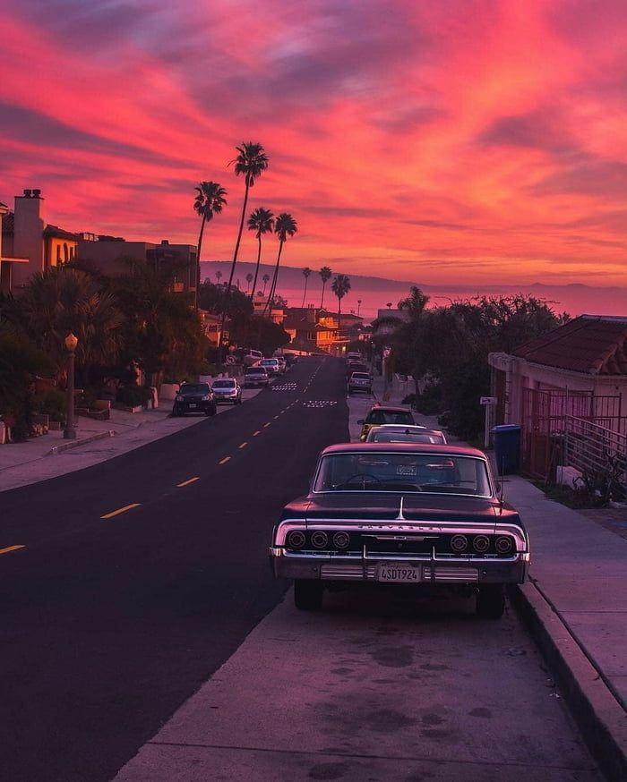 Sunset Los Angles California Awesome Pictures Sky