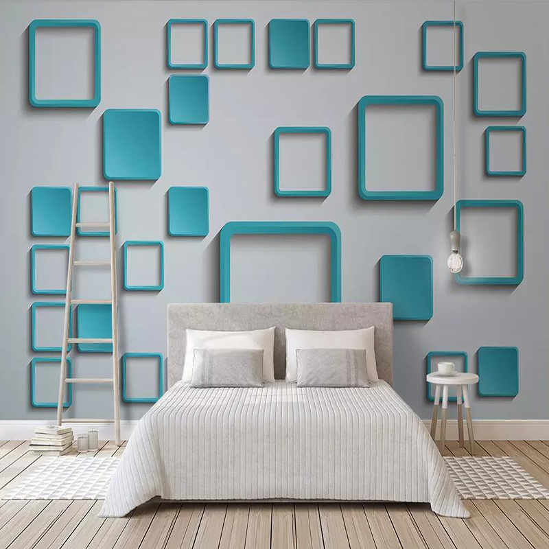 Decorative Wallpaper Series Simple Geometry Square Personality