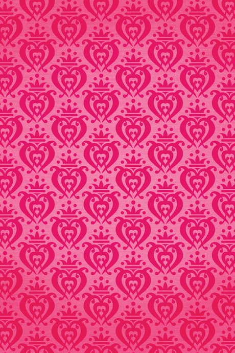 Pink Baroque Patterned iPhone4 Wallpaper Design