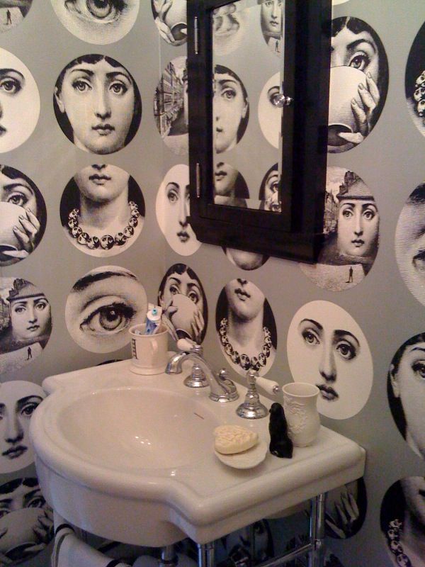 Fornasetti Wallpaper Cole Son Bathroom Design
