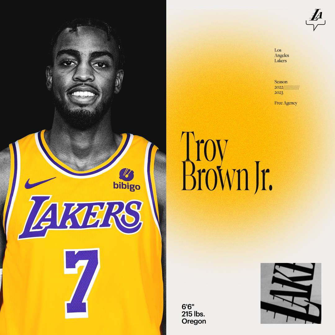 Los Angeles Lakers Nba Star Troy Brown Jr Poster