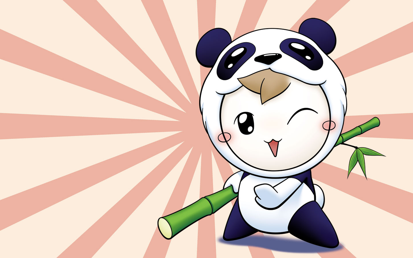 Onion Bulb In Panda Suit And Bamboo You Are Cute Sweet To Blink