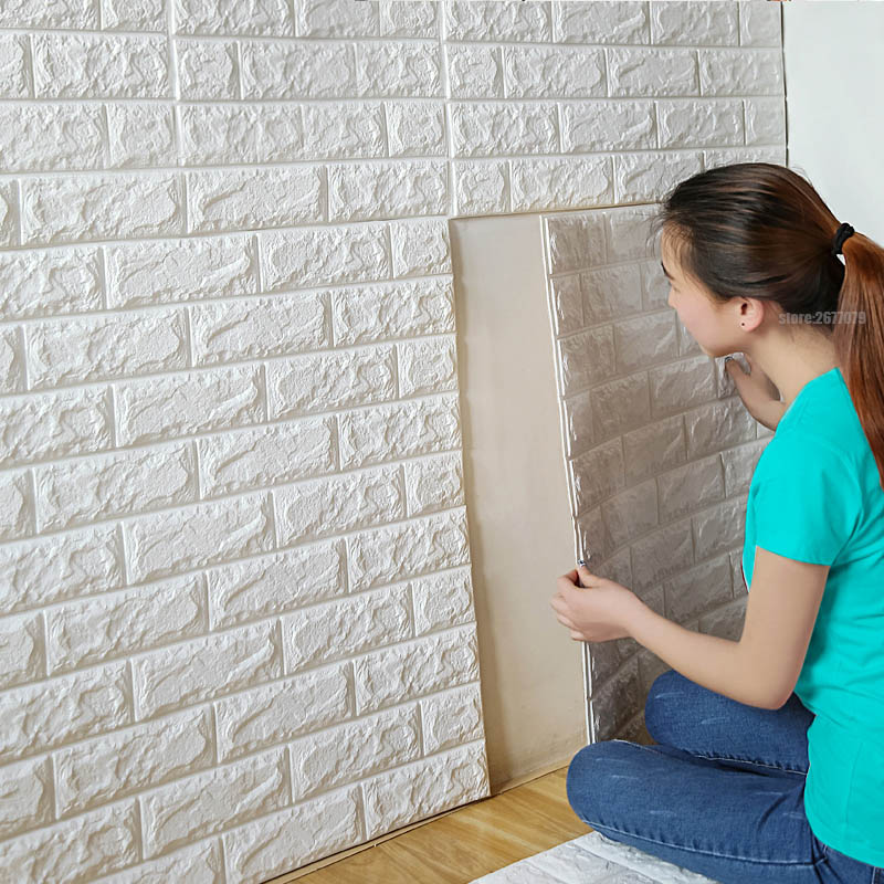 70x77cm Pe Foam 3d Wall Stickers Safty Home Decor Wallpaper Diy