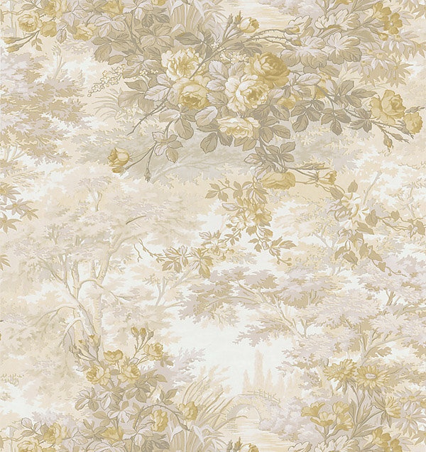 Vintage Scenic Rose Garden Wallpaper