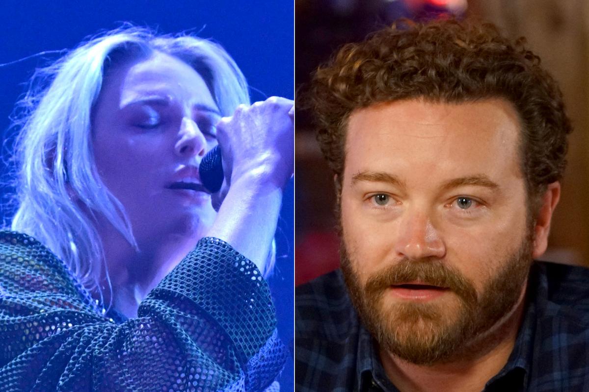 Emily Armstrong of Dead Sara performing live on stage and Danny Masterson