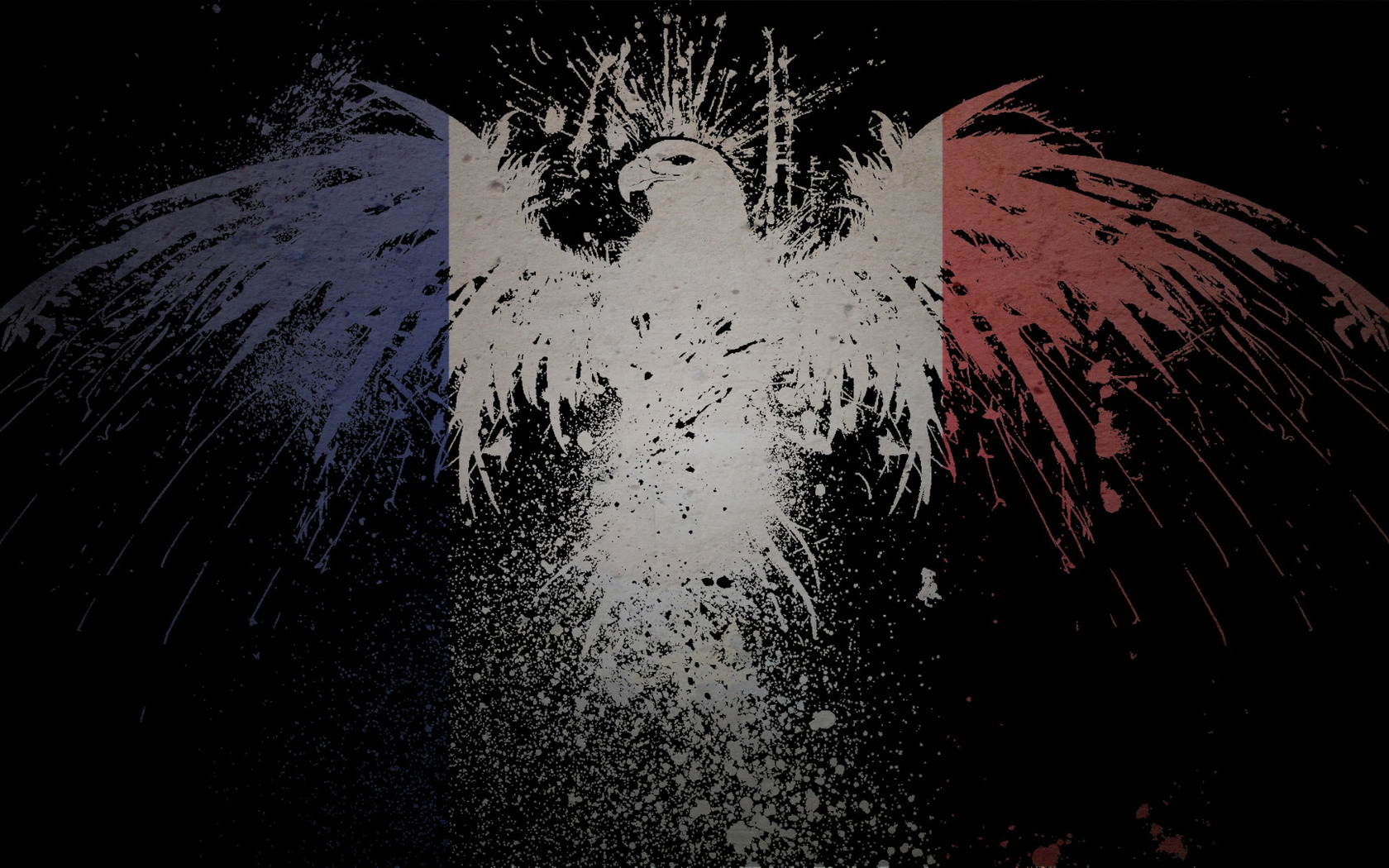 French Grunge Flag Wallpaper
