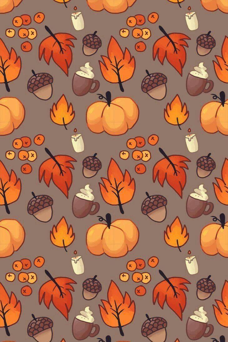 Thanksgiving Aesthetic Pattern Wallpaper