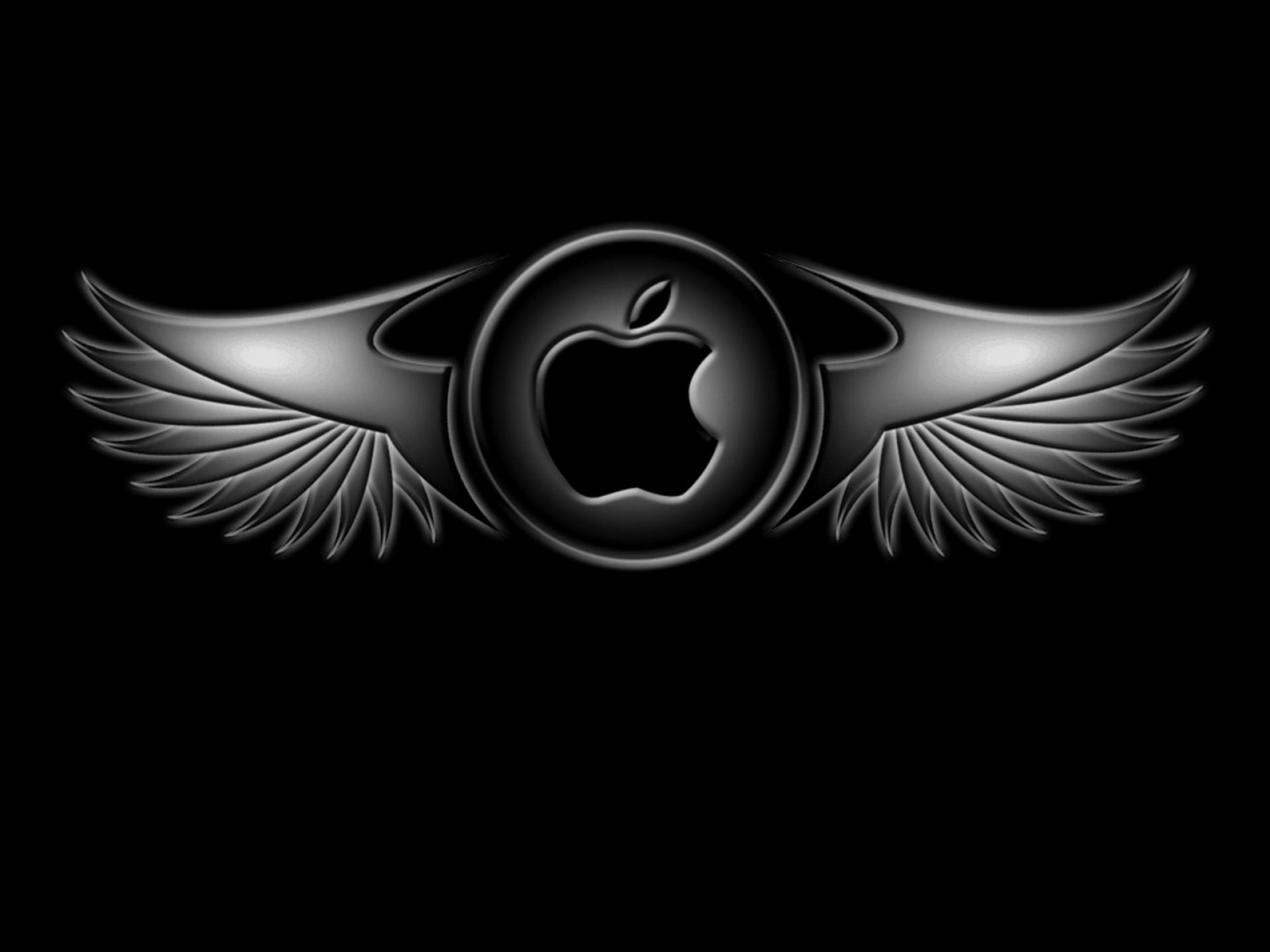 Black Apple Desktop Wallpaper HD Background