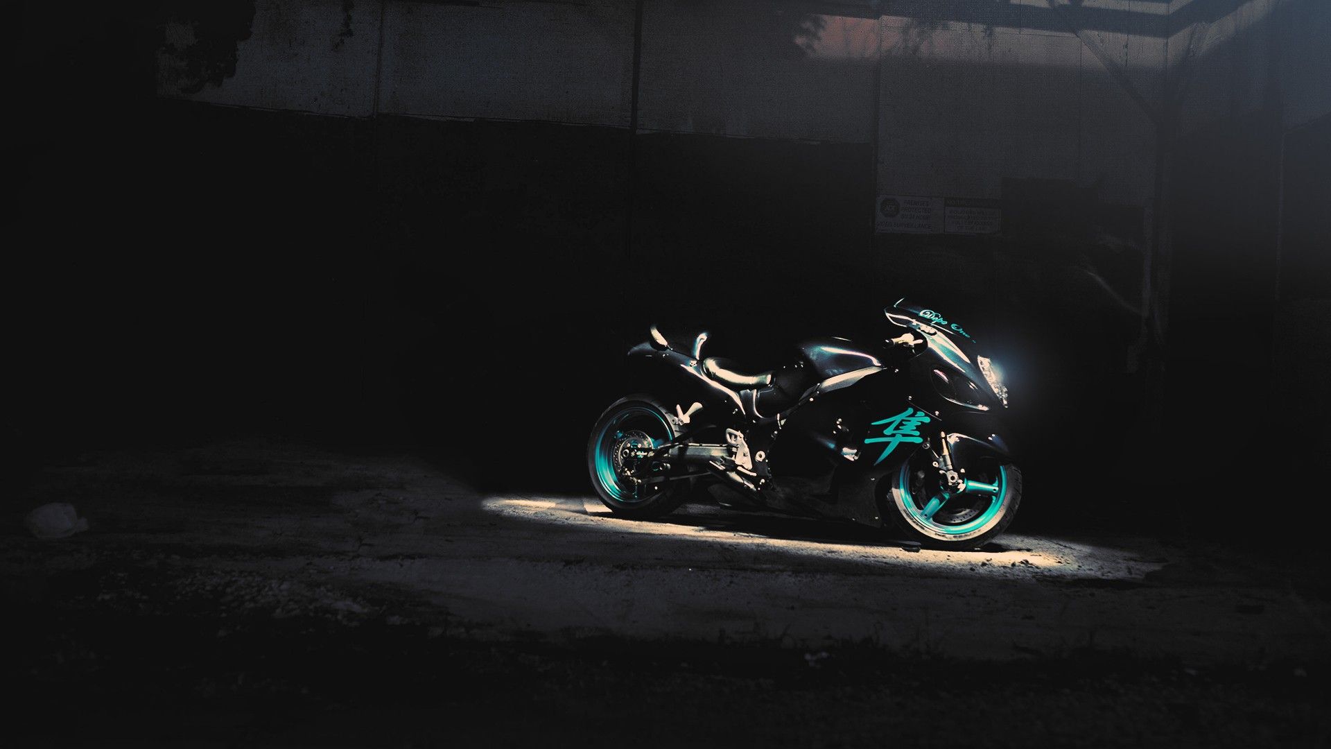 Cool Black Motorcycle Suzuki Hayabusa Wallpaper Background